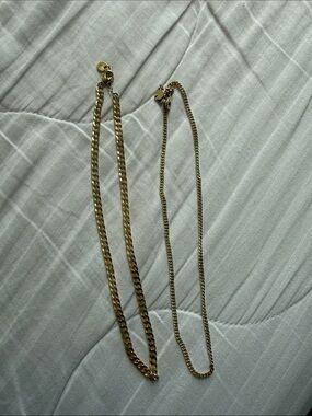Gold Chain Necklace Duo - Two Elegant Chains